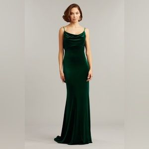 Tadashi Shoji | Green Velvet Dress | Large